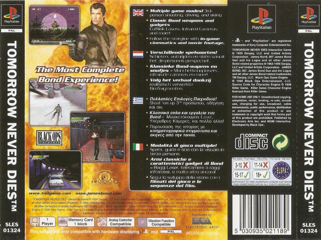 007 - Tomorrow Never Dies PSX cover
