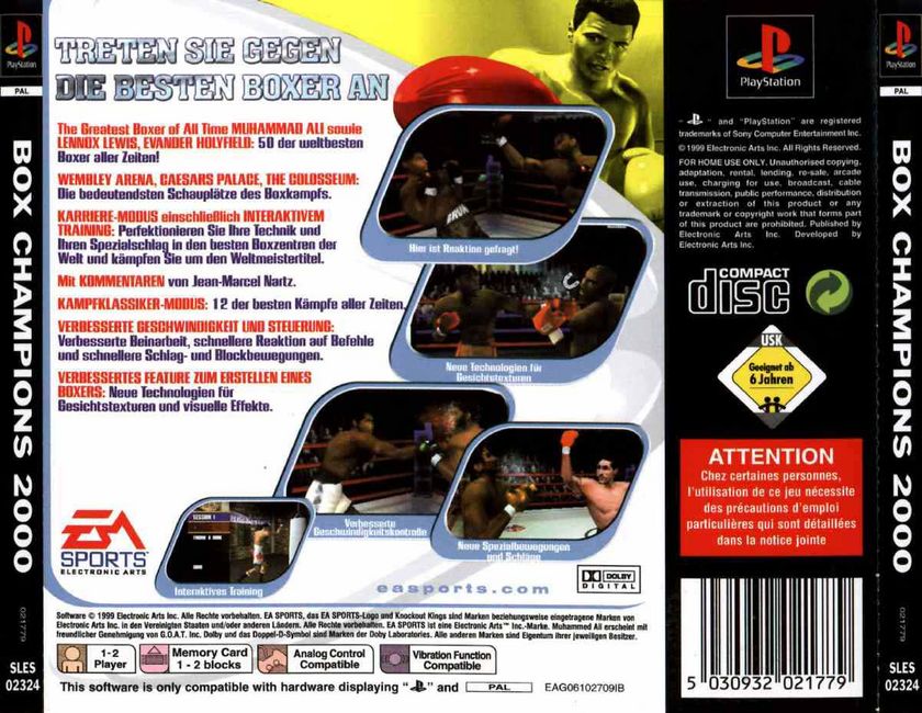 Box Champions 2000 PSX cover