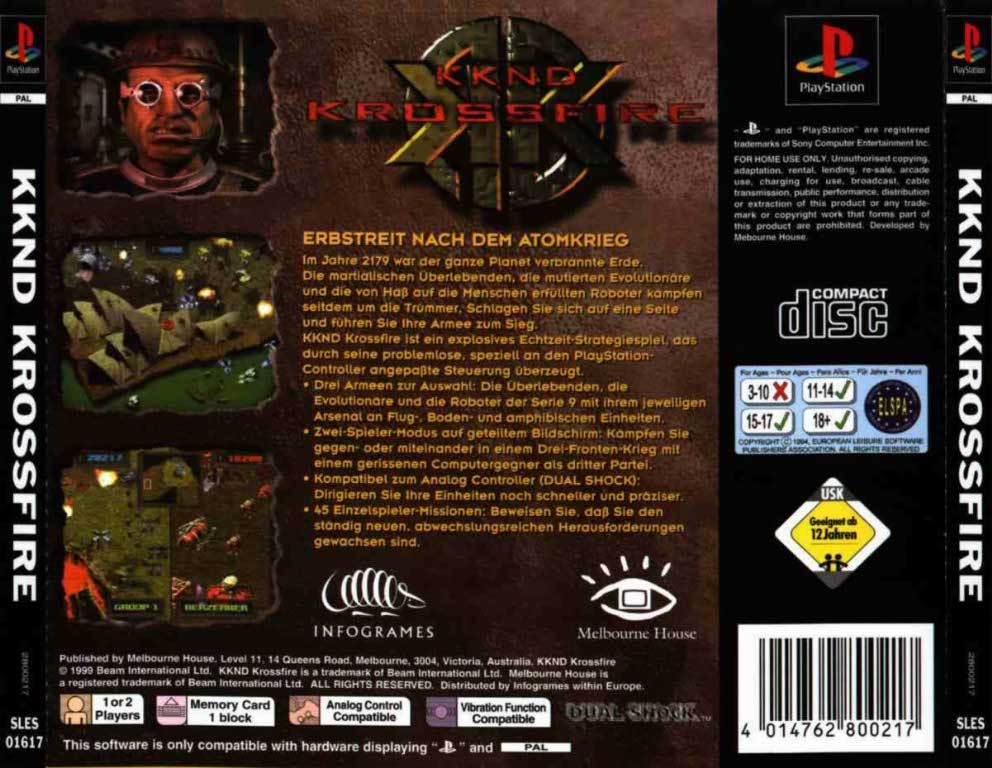 KKND - Krossfire PSX cover