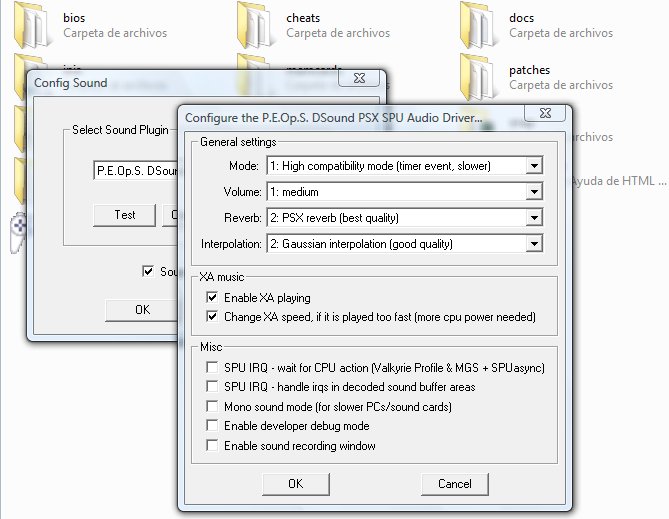 epsxe audio plugins