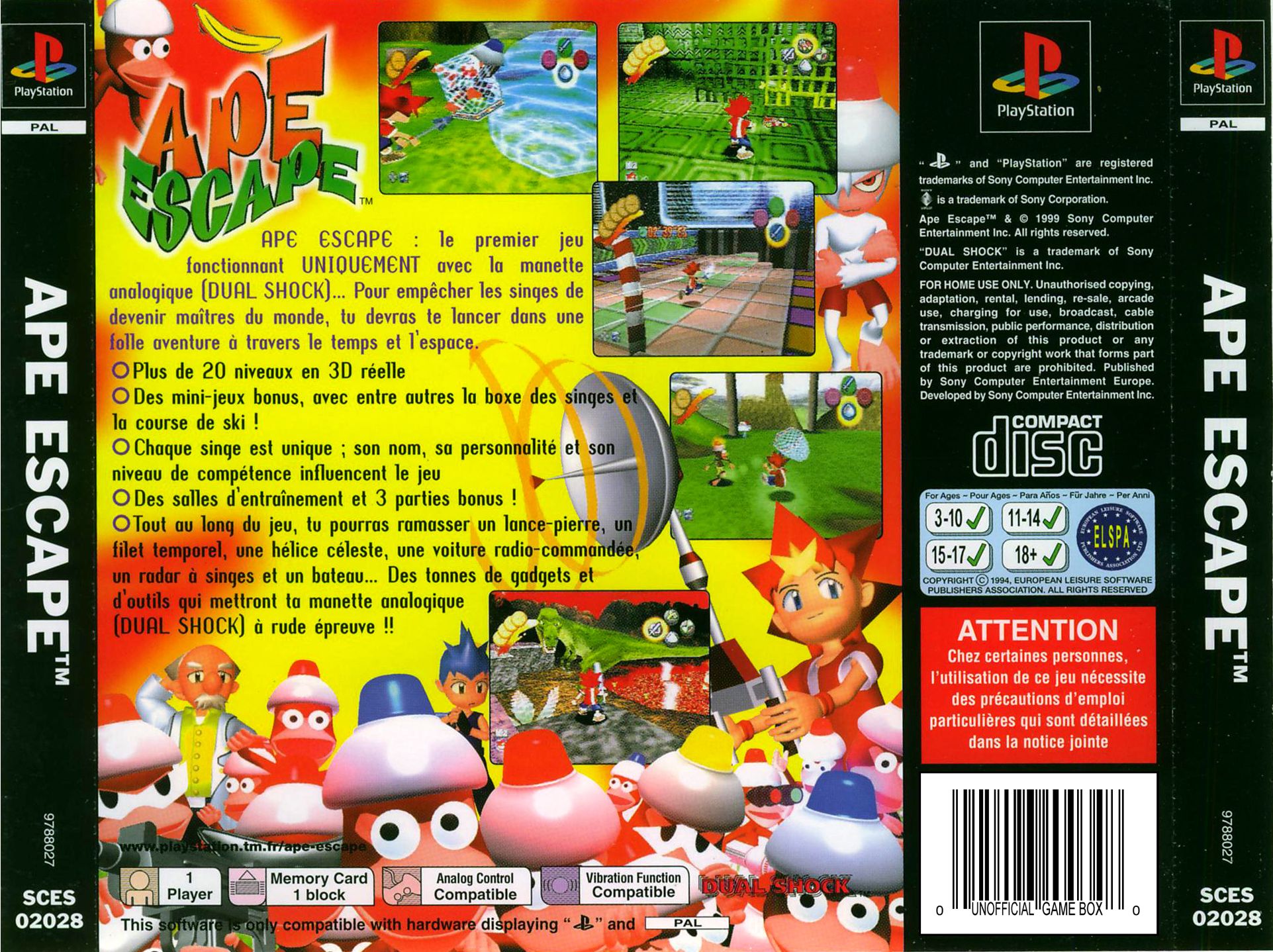 Ape Escape PSX cover