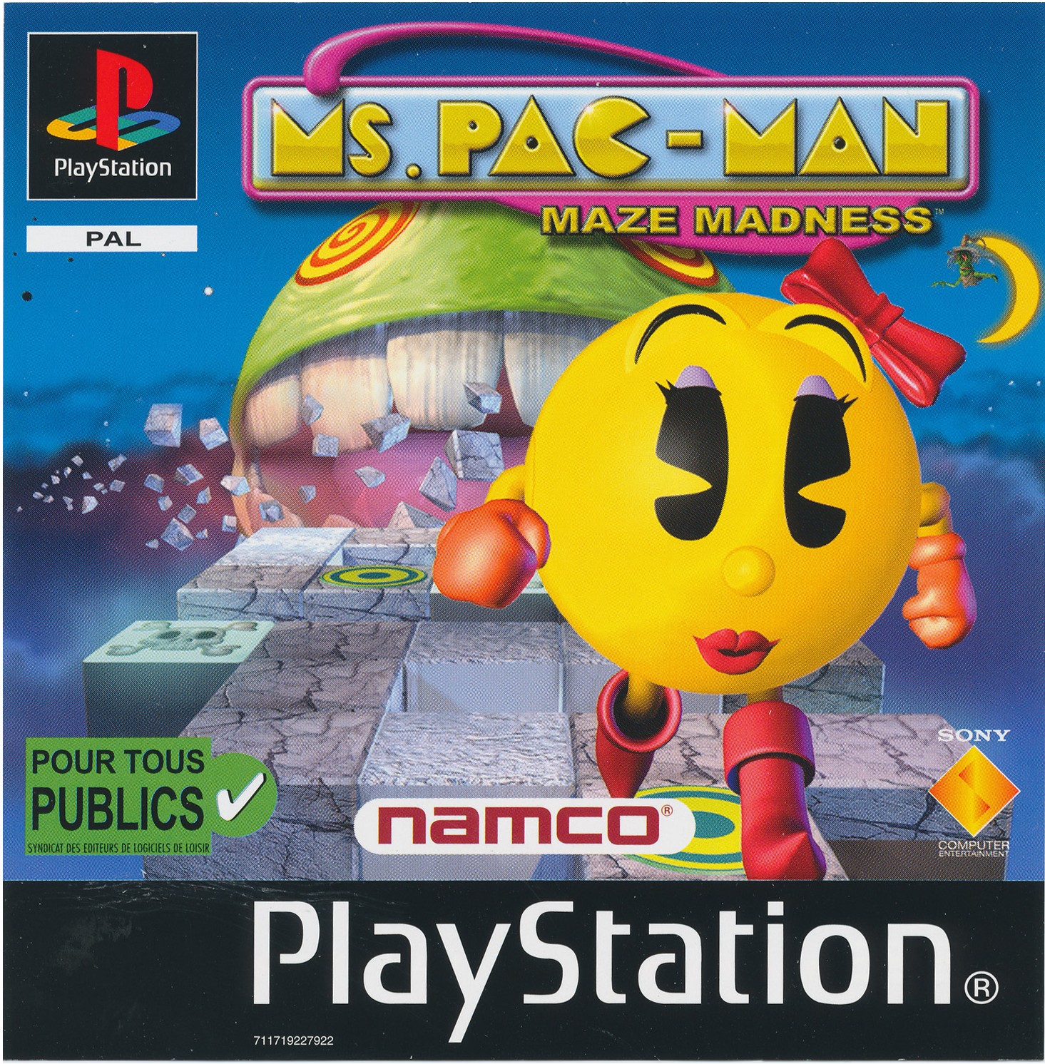Ms Pac-Man - Maze Madness PSX cover
