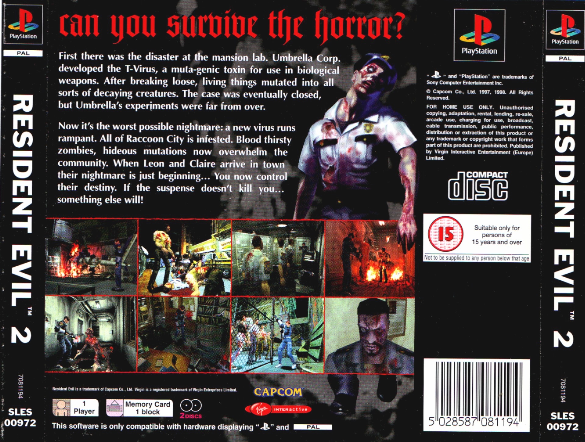 Resident Evil 2 PSX cover