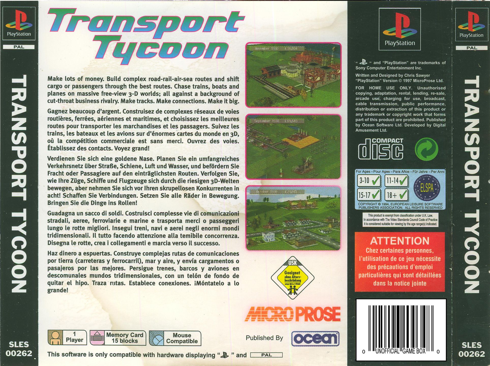 Transport Tycoon PSX cover