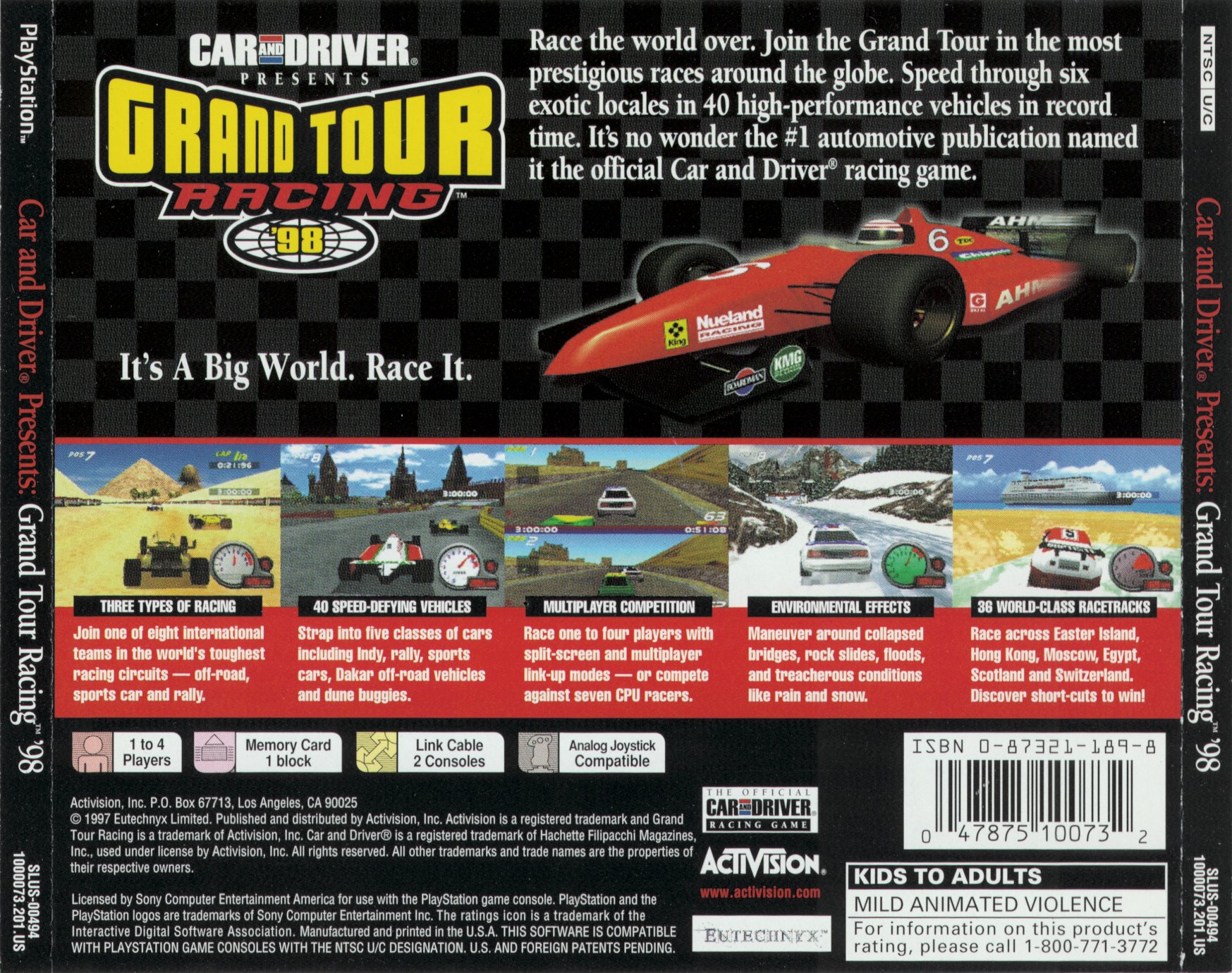 Car & Driver Presents - Grand Tour Racing '98 PSX cover