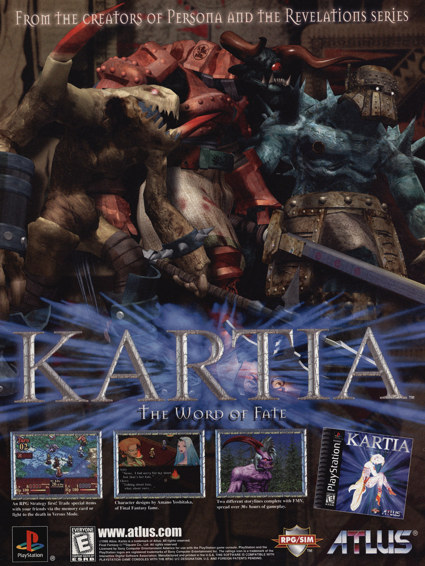 Kartia - The World of Fate PSX cover