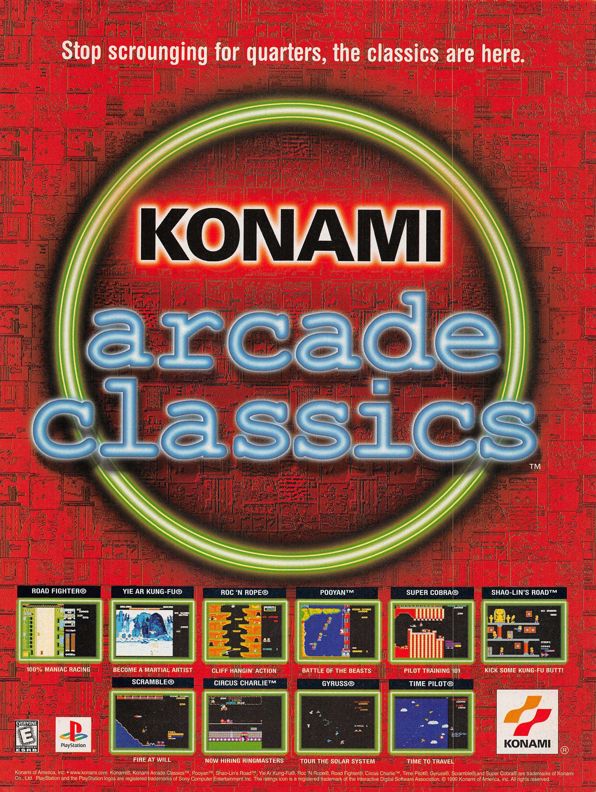Konami Arcade Classics PSX cover