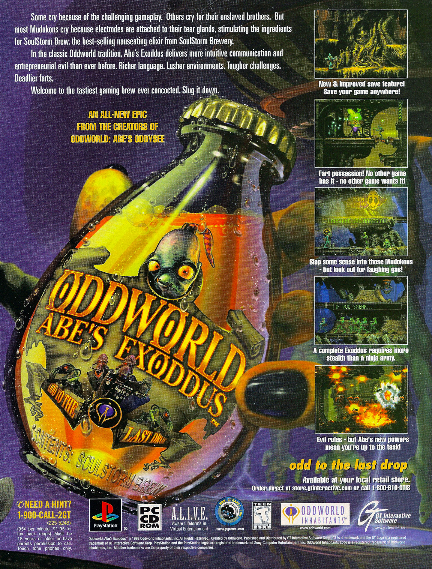 Oddworld - Abe's Exoddus PSX cover