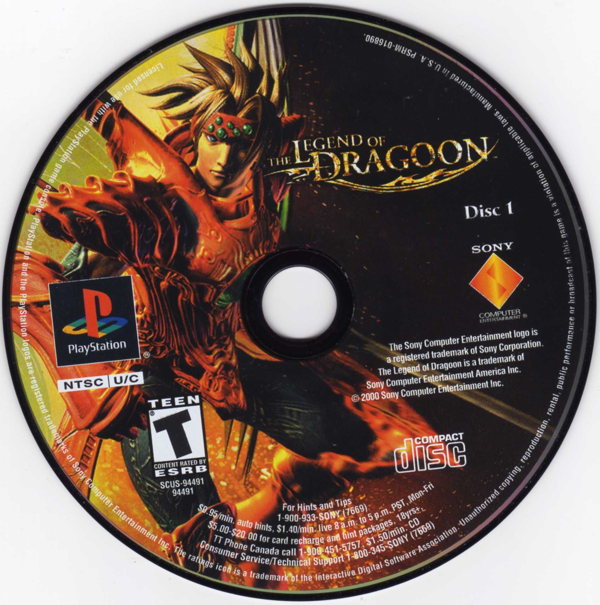 The Legend of Dragoon PSX cover