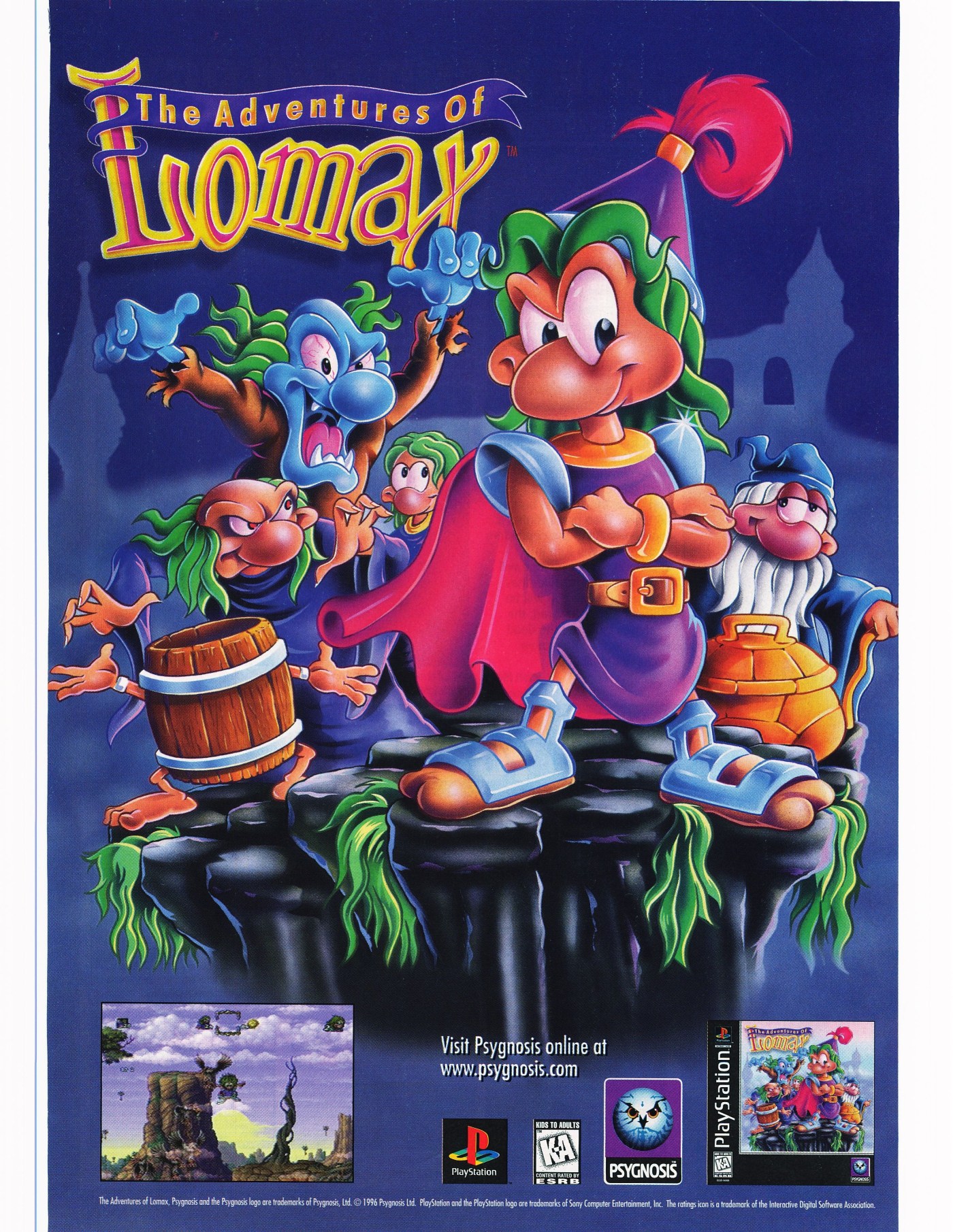 The Adventures of Lomax PSX cover