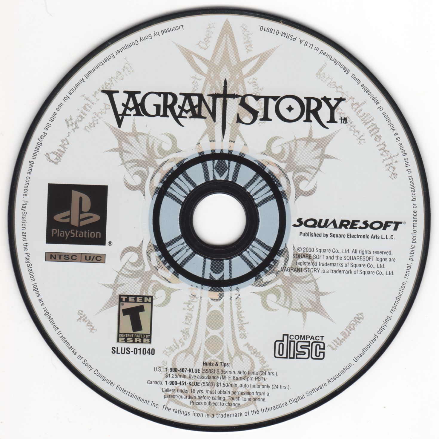 Vagrant Story PSX cover