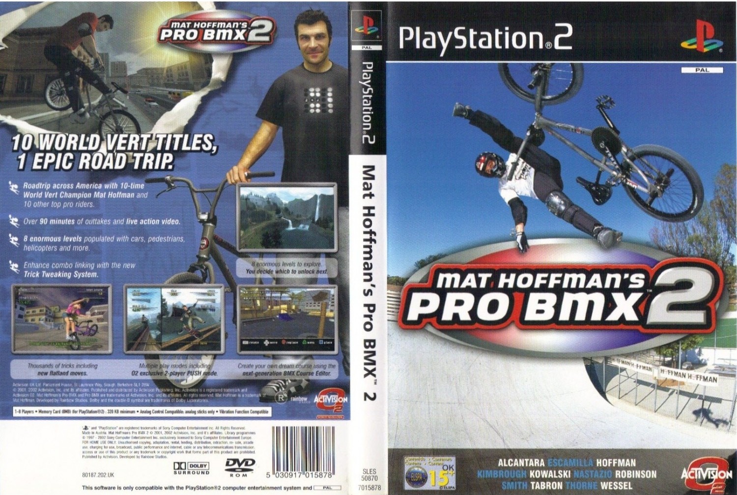 Mat Hoffman S Pro Bmx 2 Pal Front