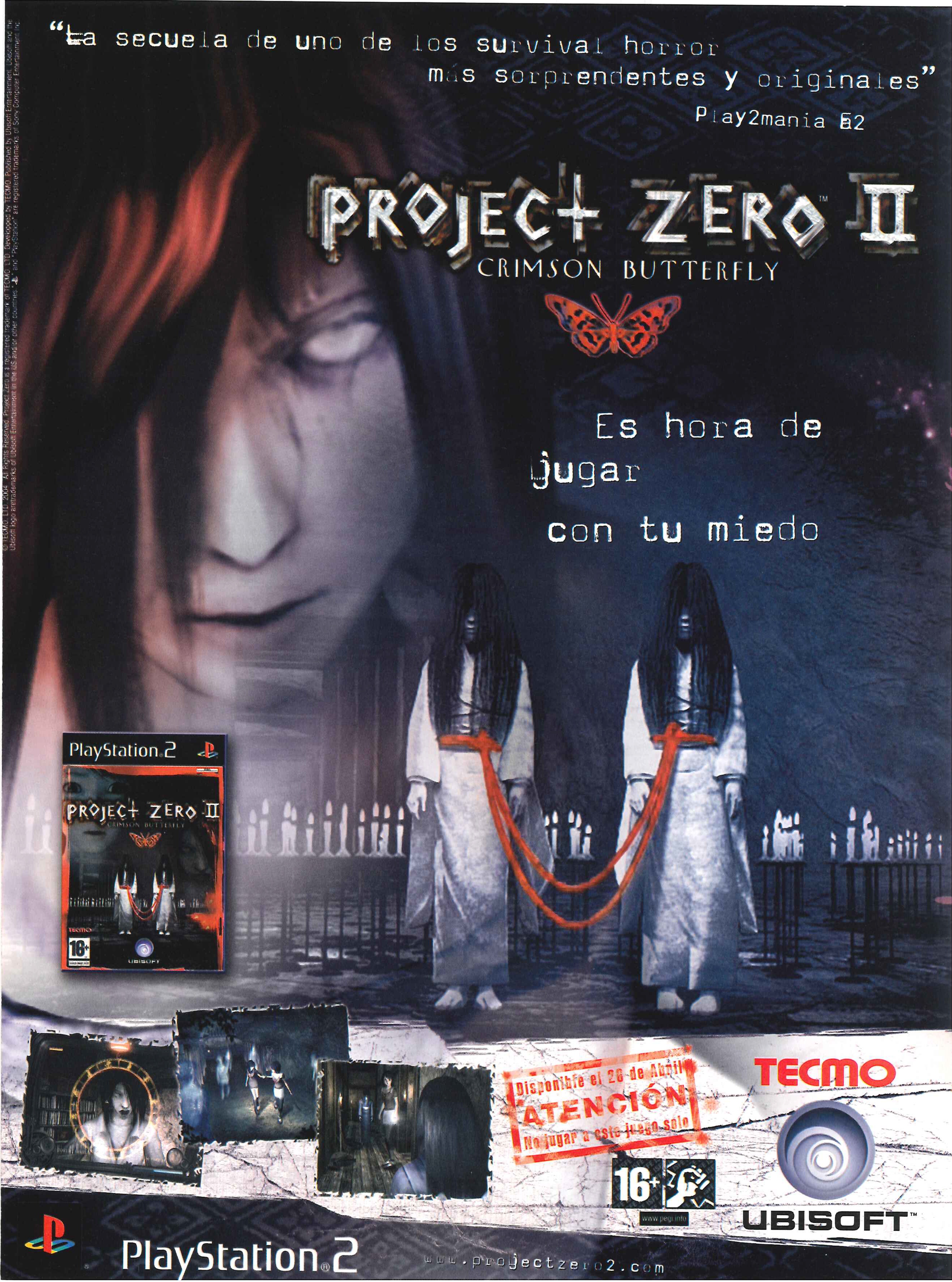 Project Zero II Crimson Butterfly PS2 Cover