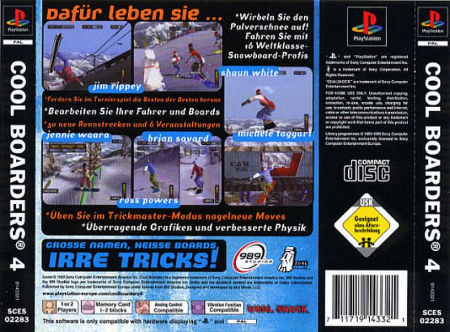 Cool Boarders 4 ROM (ISO) Download for Sony Playstation / PSX 