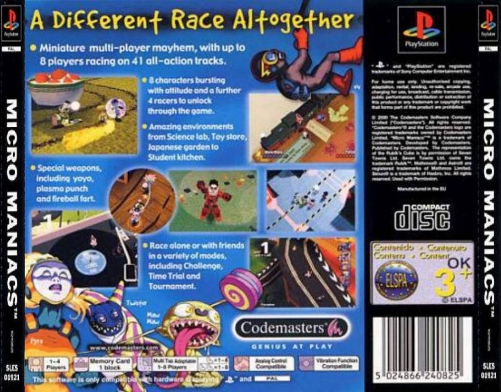 Micro Maniacs PSX cover