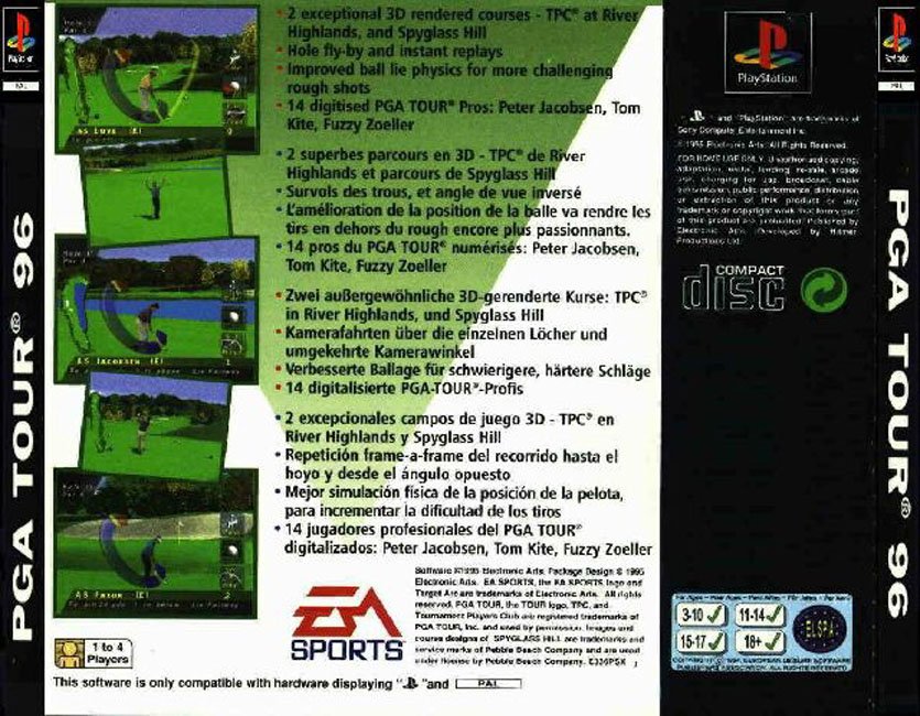 PGA Tour '96 PSX cover