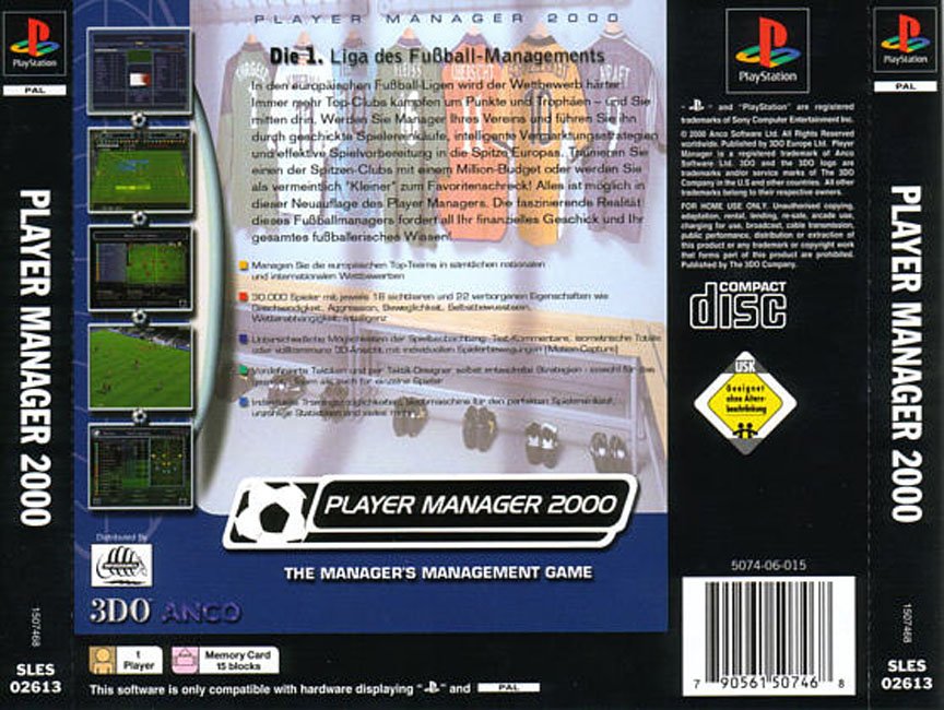 Player Manager 2000 PSX cover