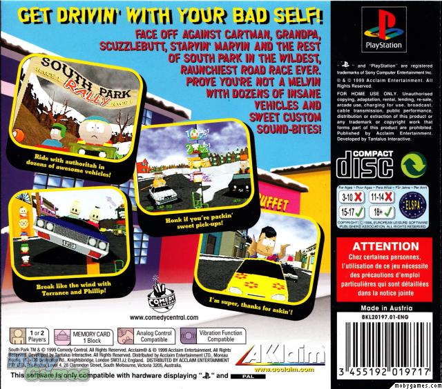 south park rally ps1