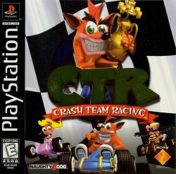 Ctr crash team racing ps1 cover