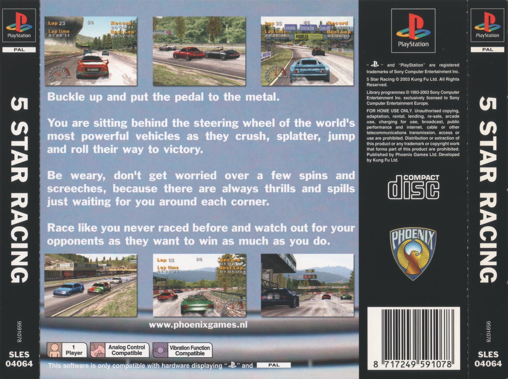 5 Star Racing PSX cover