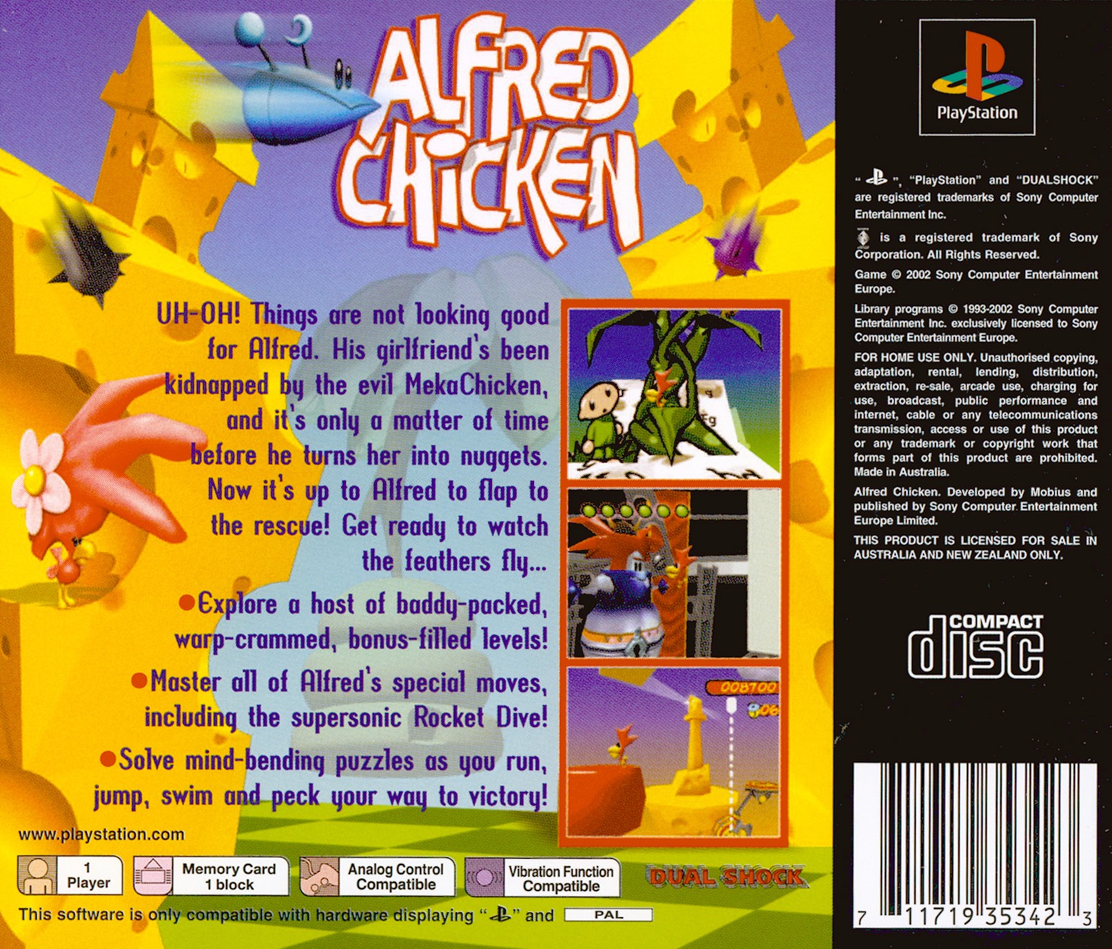 Alfred Chicken PSX cover
