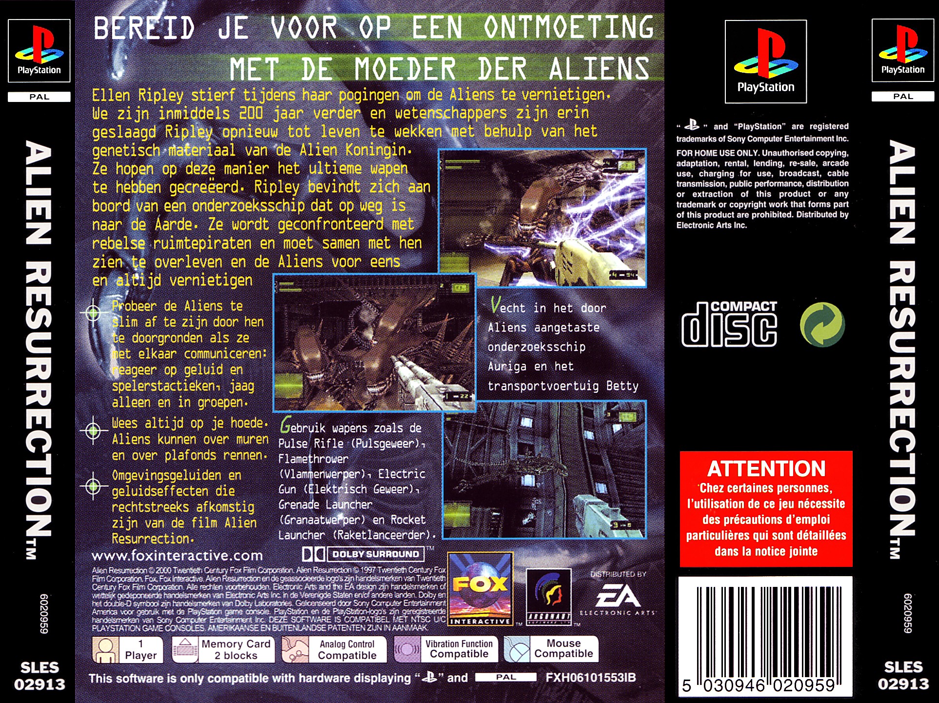 Alien Resurrection PSX Cover