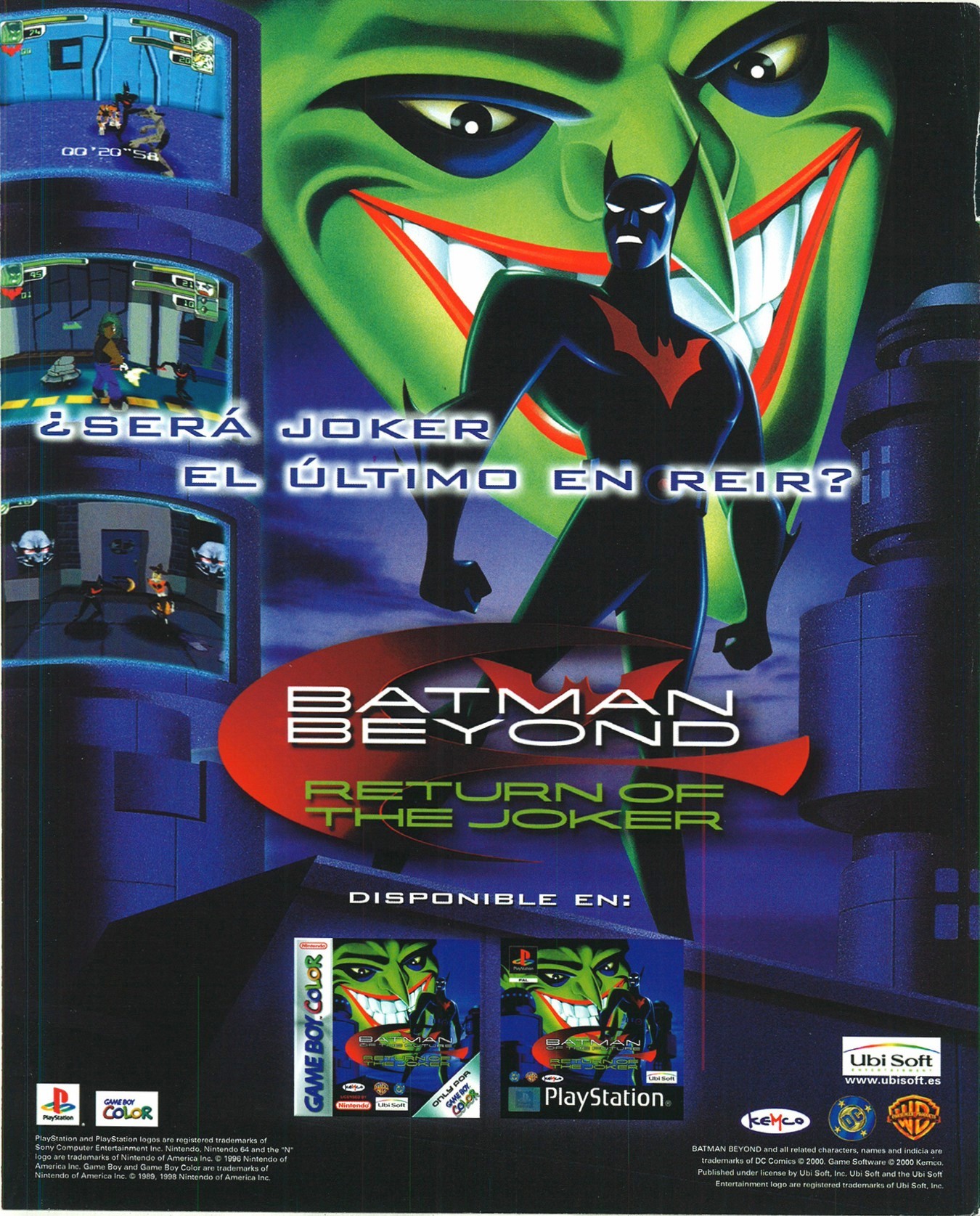 BATMAN OF THE FUTURE - RETURN OF THE JOKER (PAL) - SPANISH ADVERT