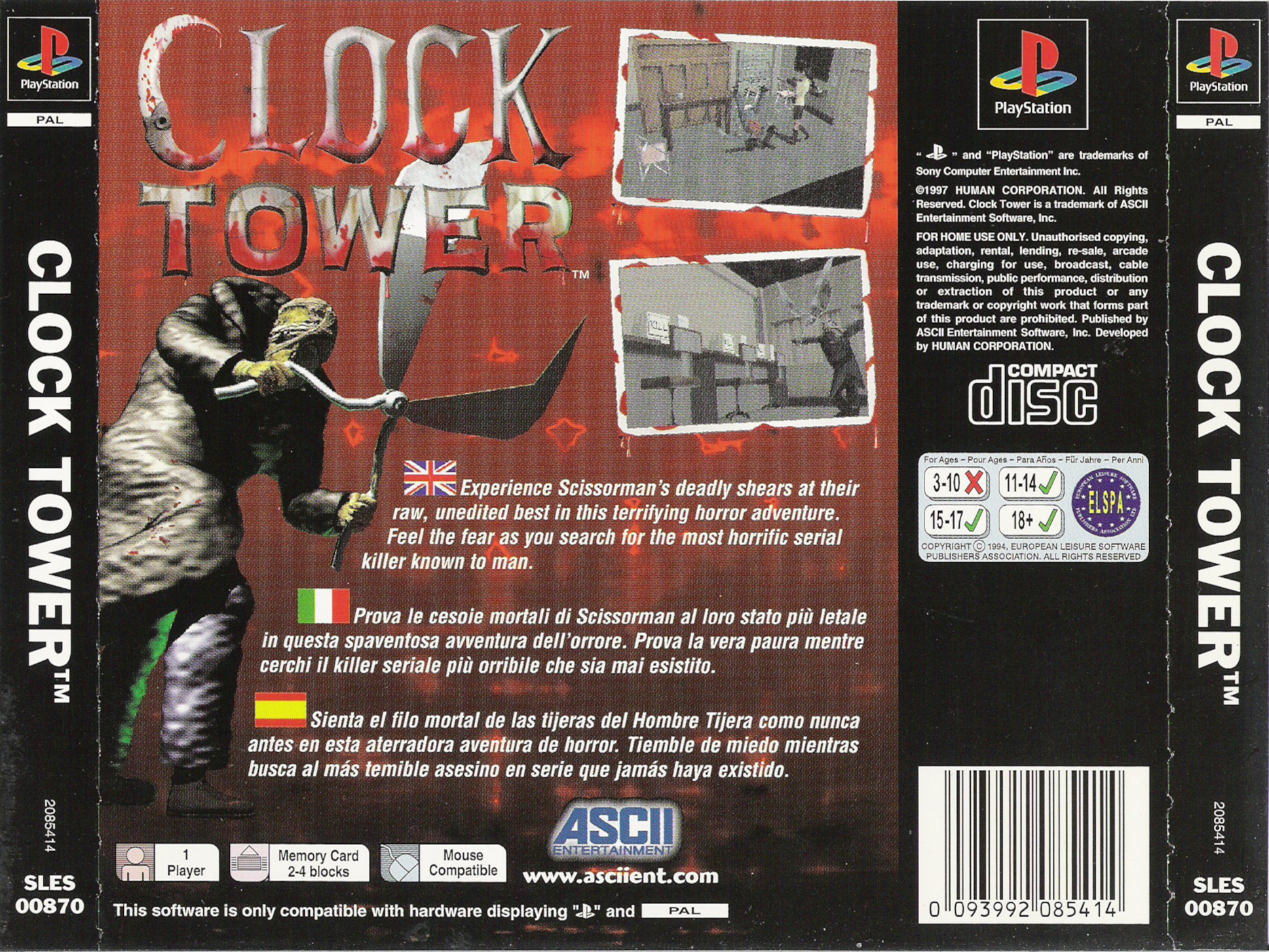 Clock tower 1. Clock Tower 1 ps1. Clock Tower ps1. Clock Tower игра ps1. Clock Tower ps1 1997.