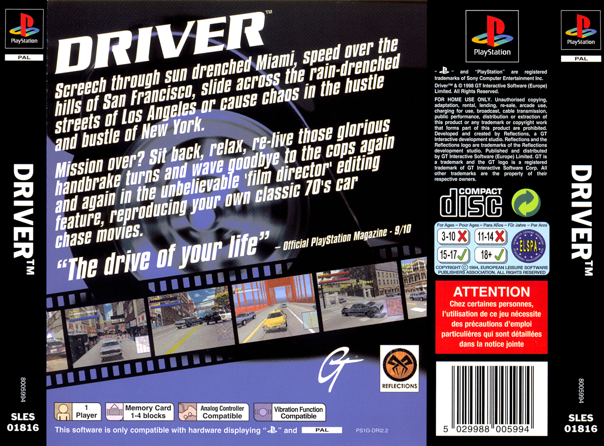 Driver__[SLES-01816] ROM Download - Sony PSX/PlayStation 1(PSX)