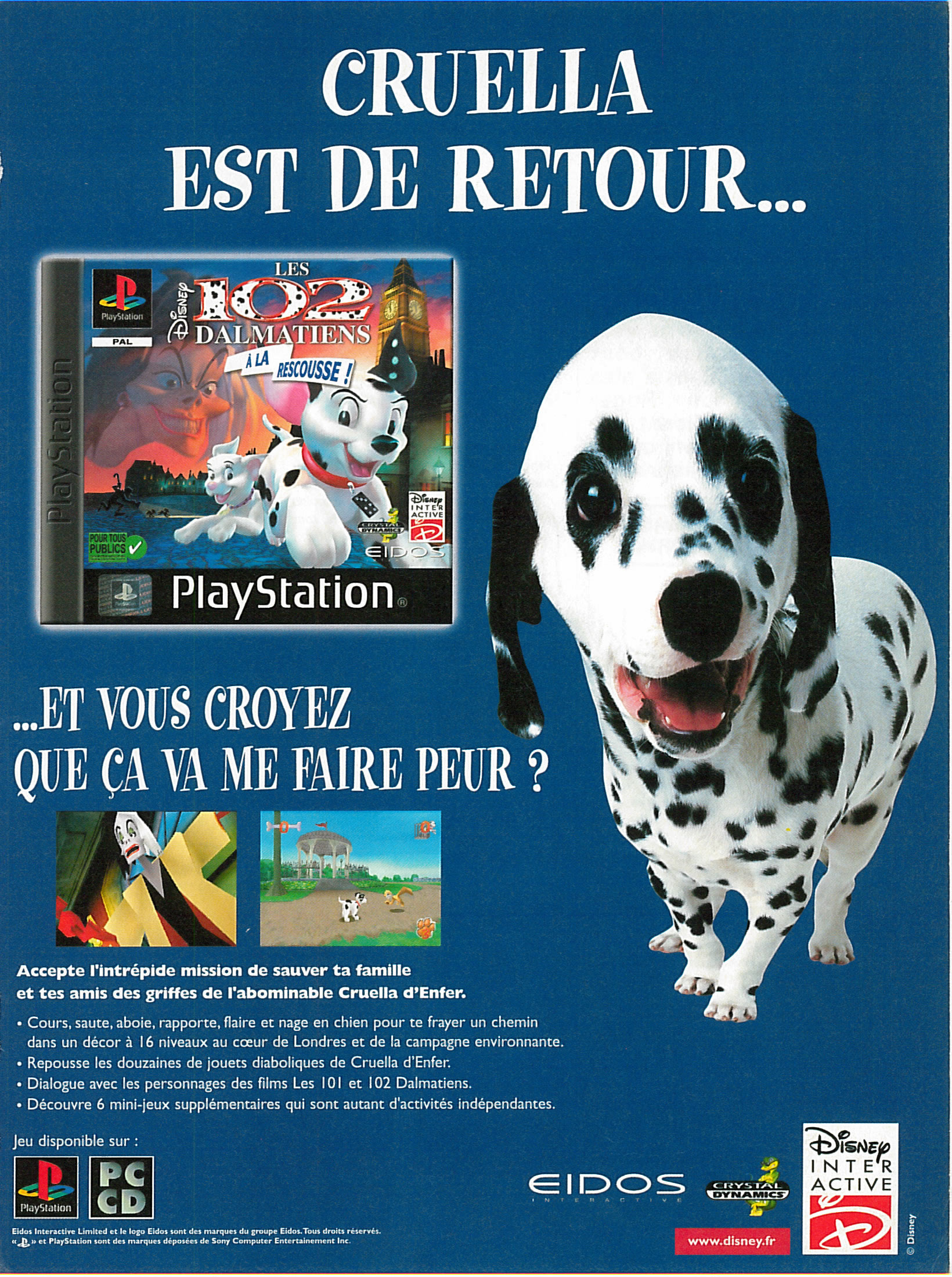 Disney's 102 Dalmatians - Puppies to the rescue PSX cover
