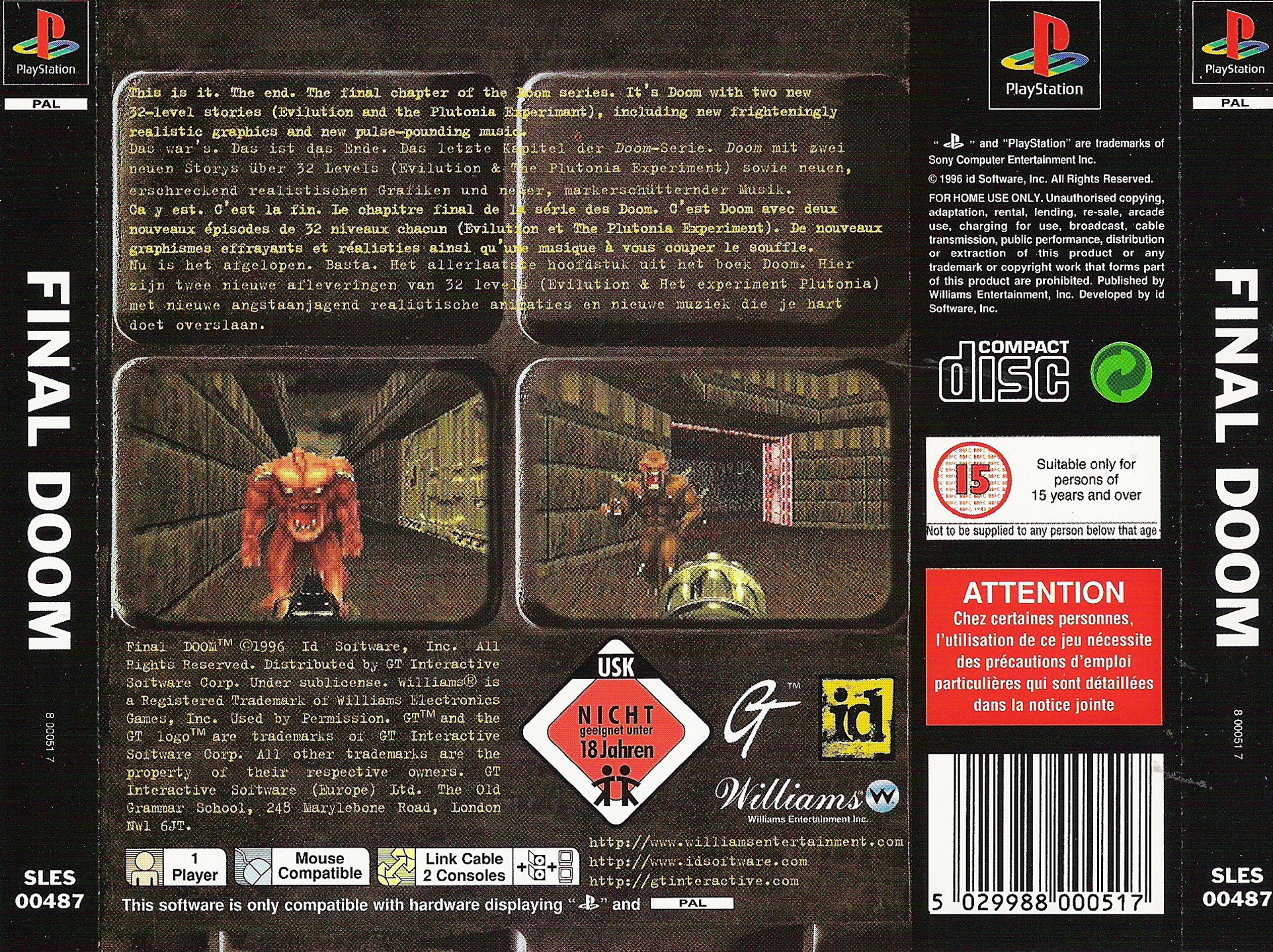 Final Doom PSX cover