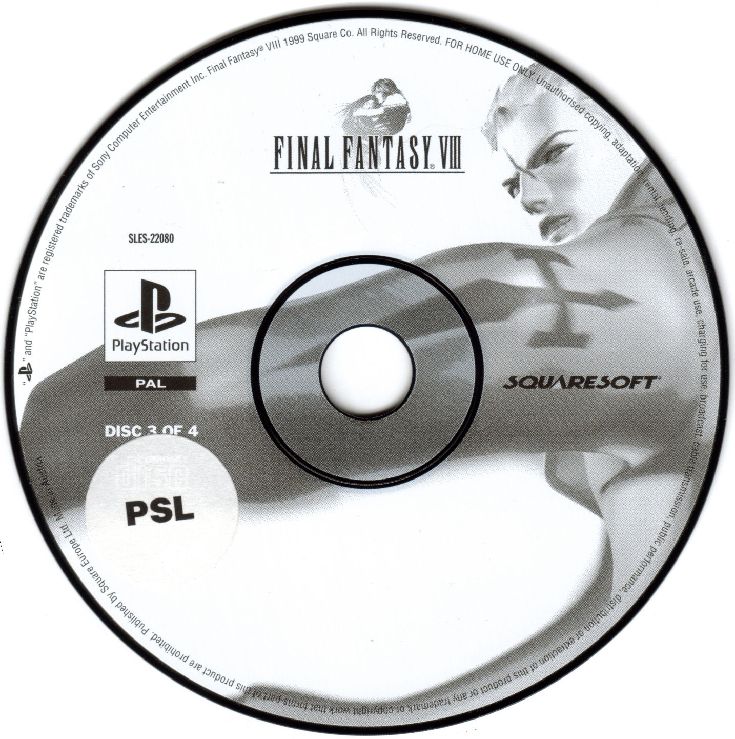 Original Final Fantasy VIII 8 (Sony PlayStation, PS1) Complete 4 Disk Set  TESTED 662248999043