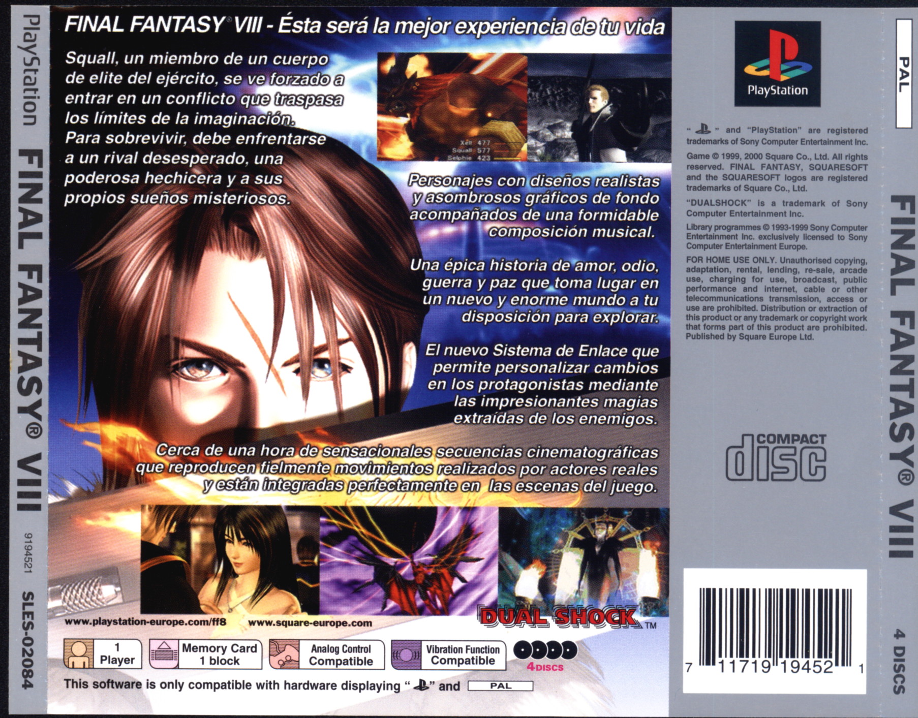 PS☆FINAL FANTASY 8 PLATINUM 海外版☆箱付・説明書付・-