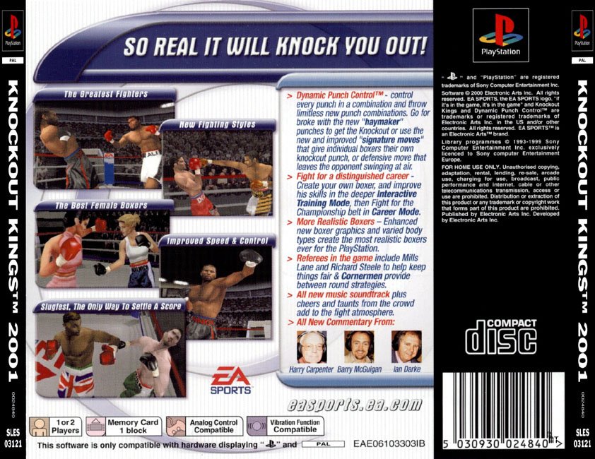 Knockout Kings 2001 PSX cover