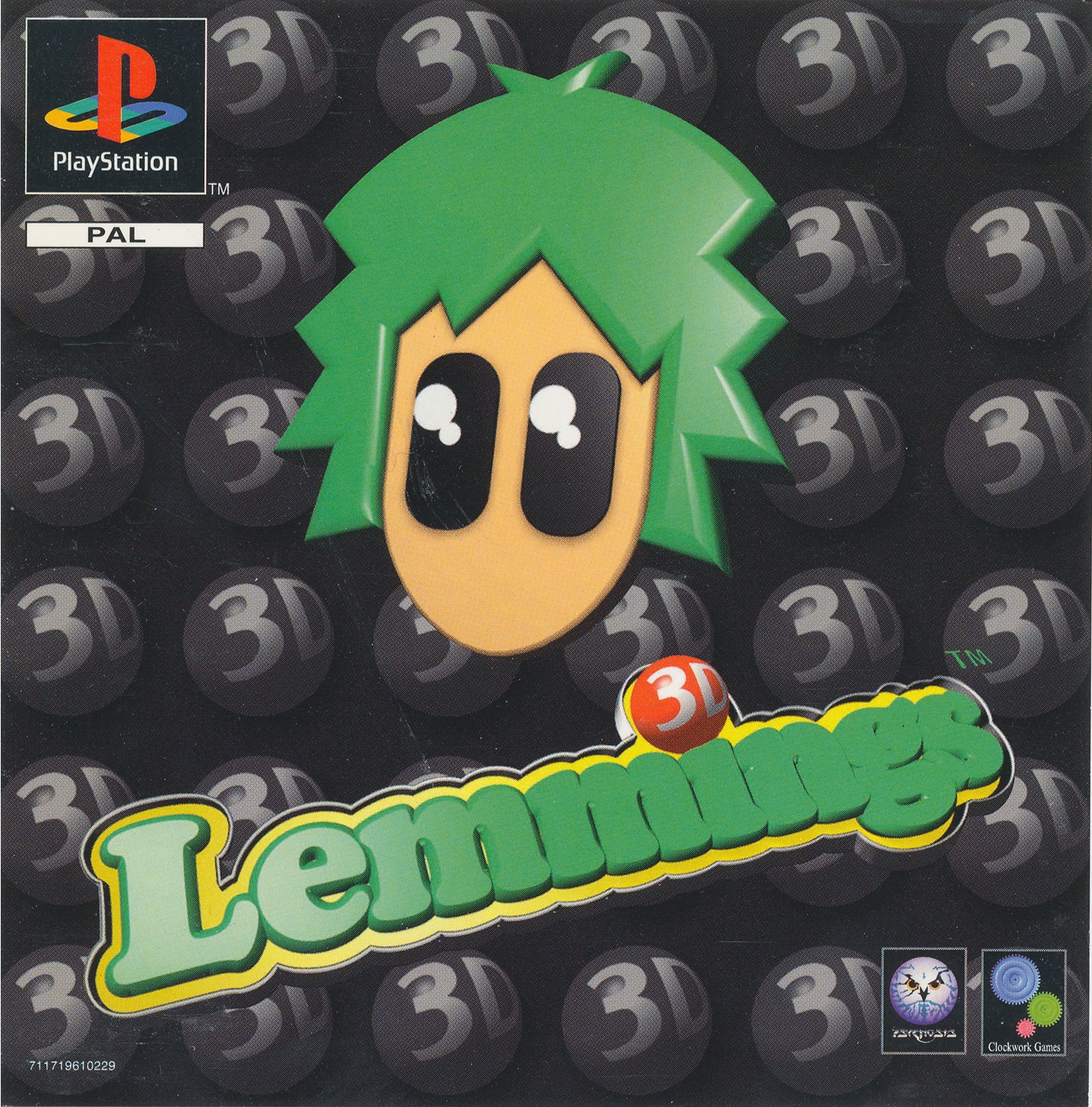 Lemmings 3D PSX cover