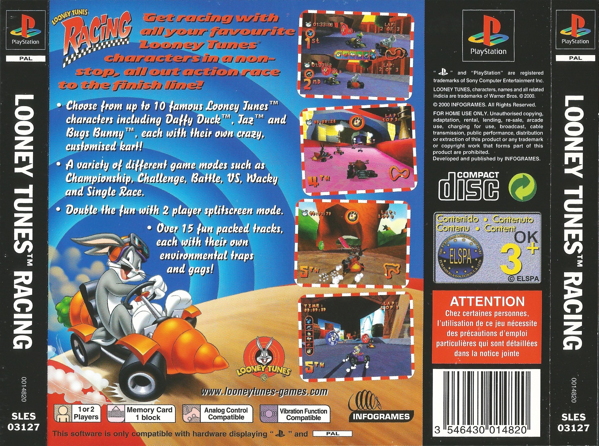 Looney Tunes Racing PSX cover