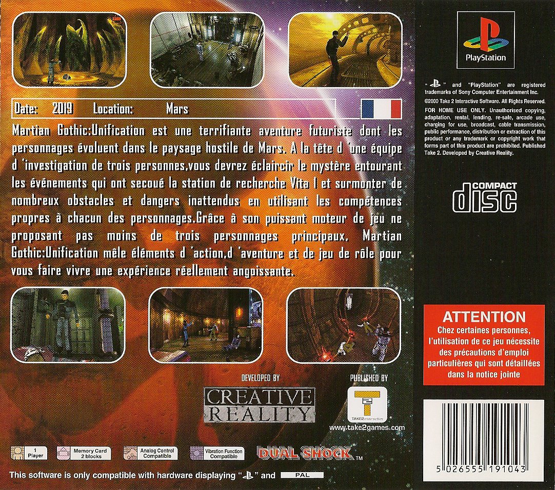 Martian Gothic Unification PSX cover