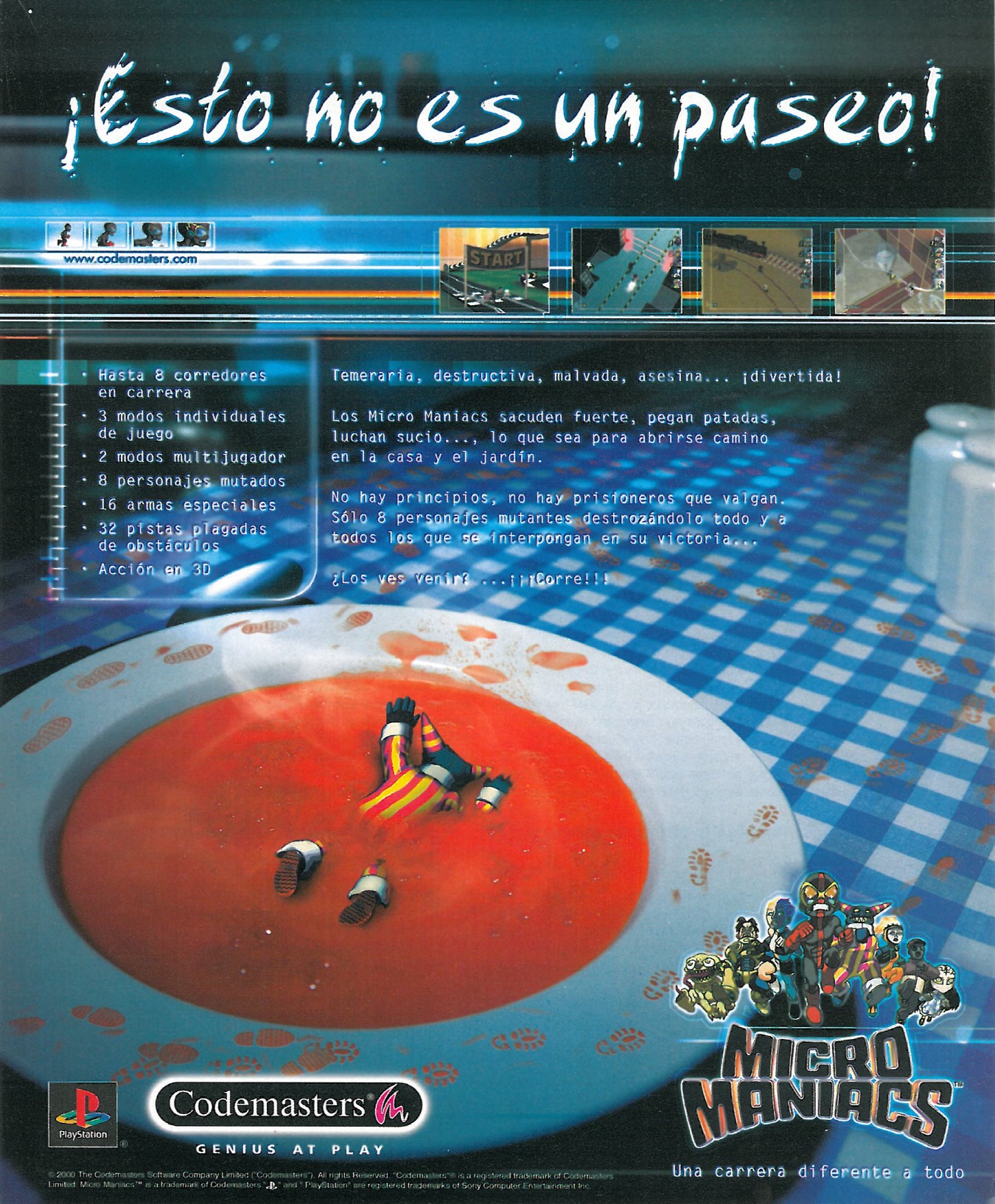 Micro Maniacs PSX cover