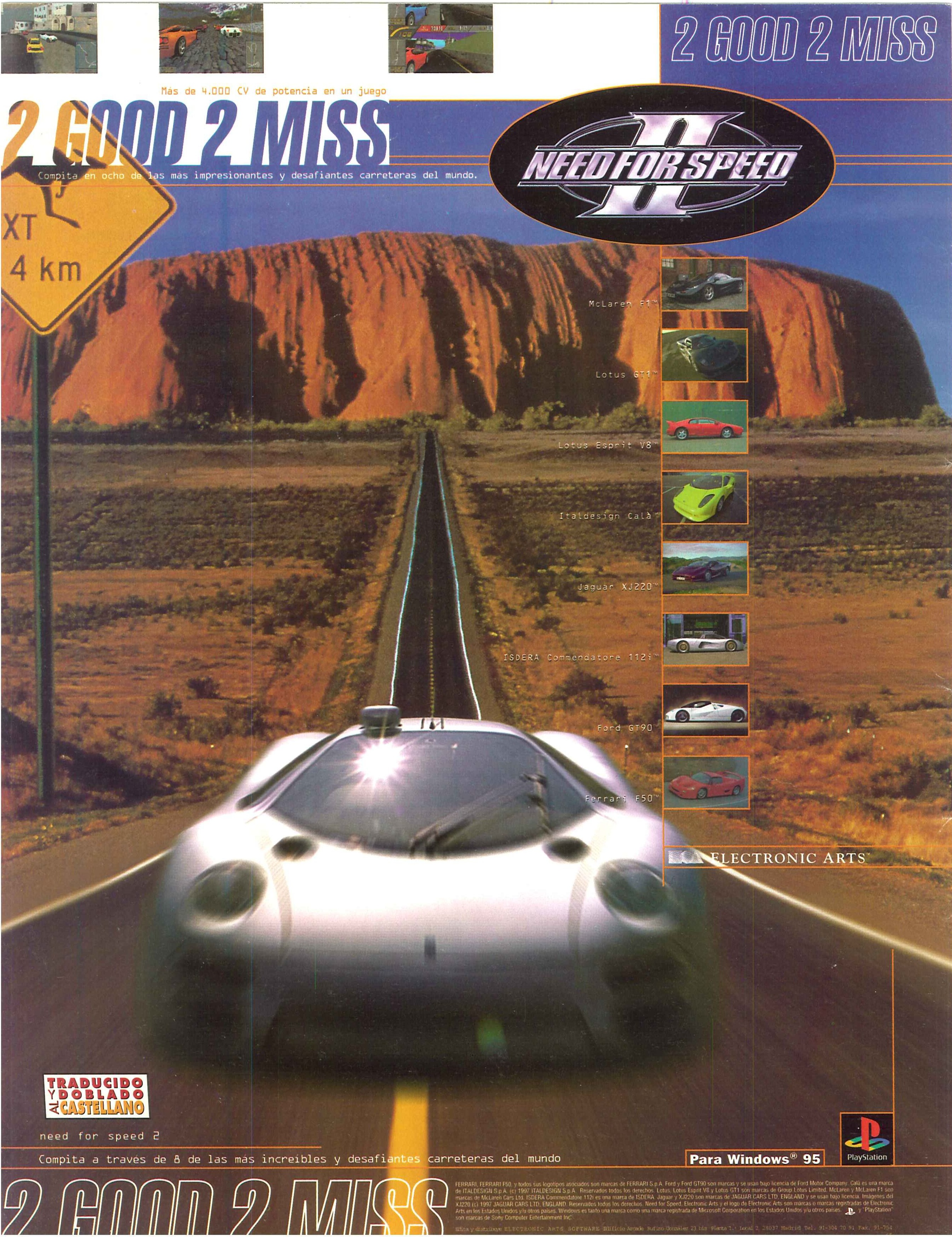 Need for Speed II PSX cover