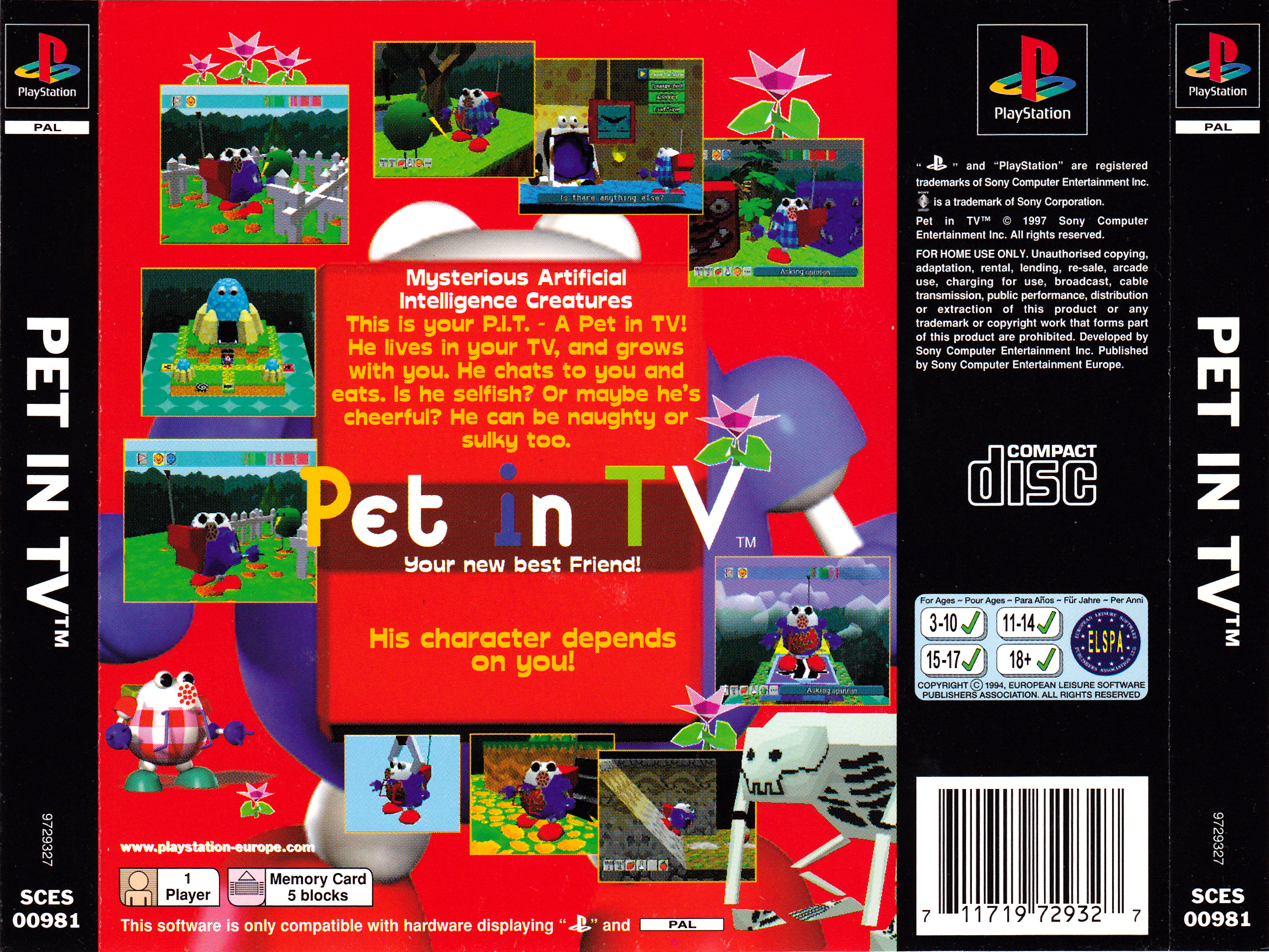 Pet in TV PSX cover