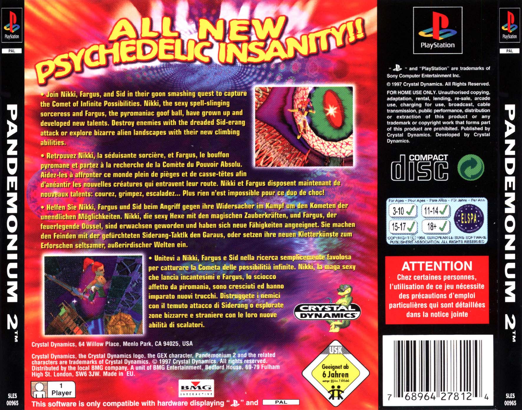 Pandemonium 2 PSX cover