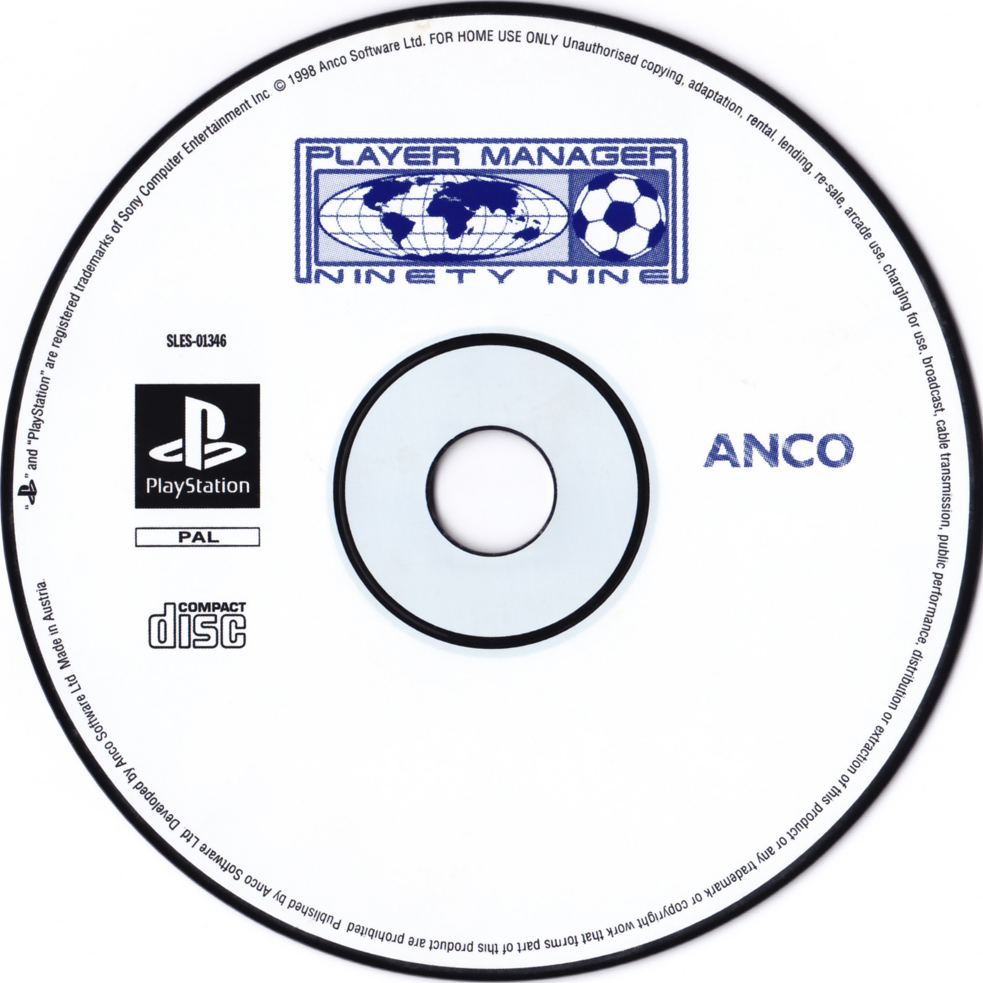 Player Manager Ninety Nine PSX cover