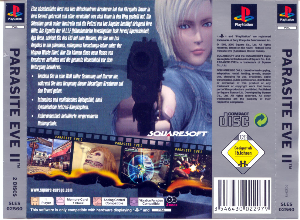 Parasite Eve 2 PSX cover