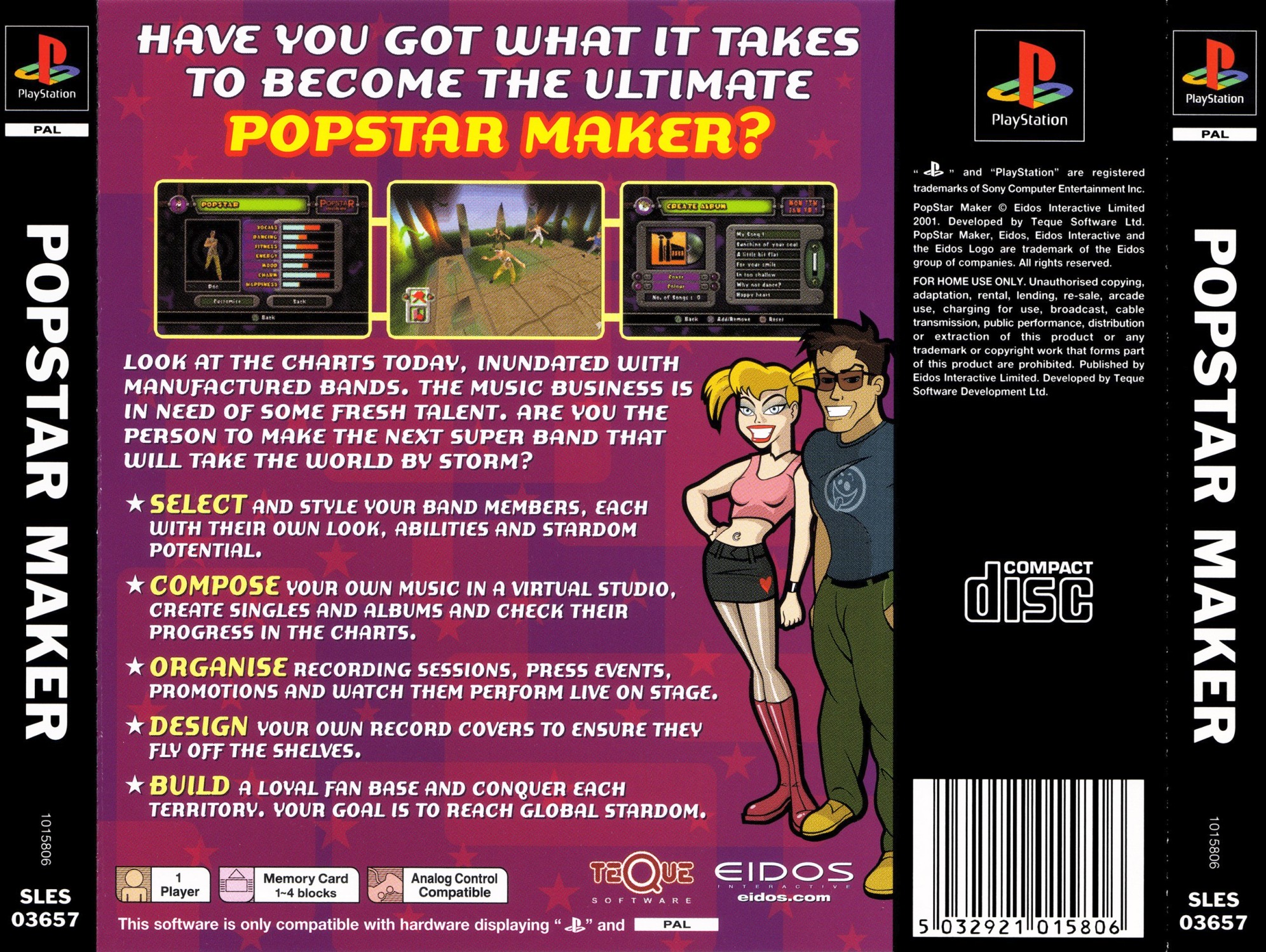 Popstar Maker PSX cover