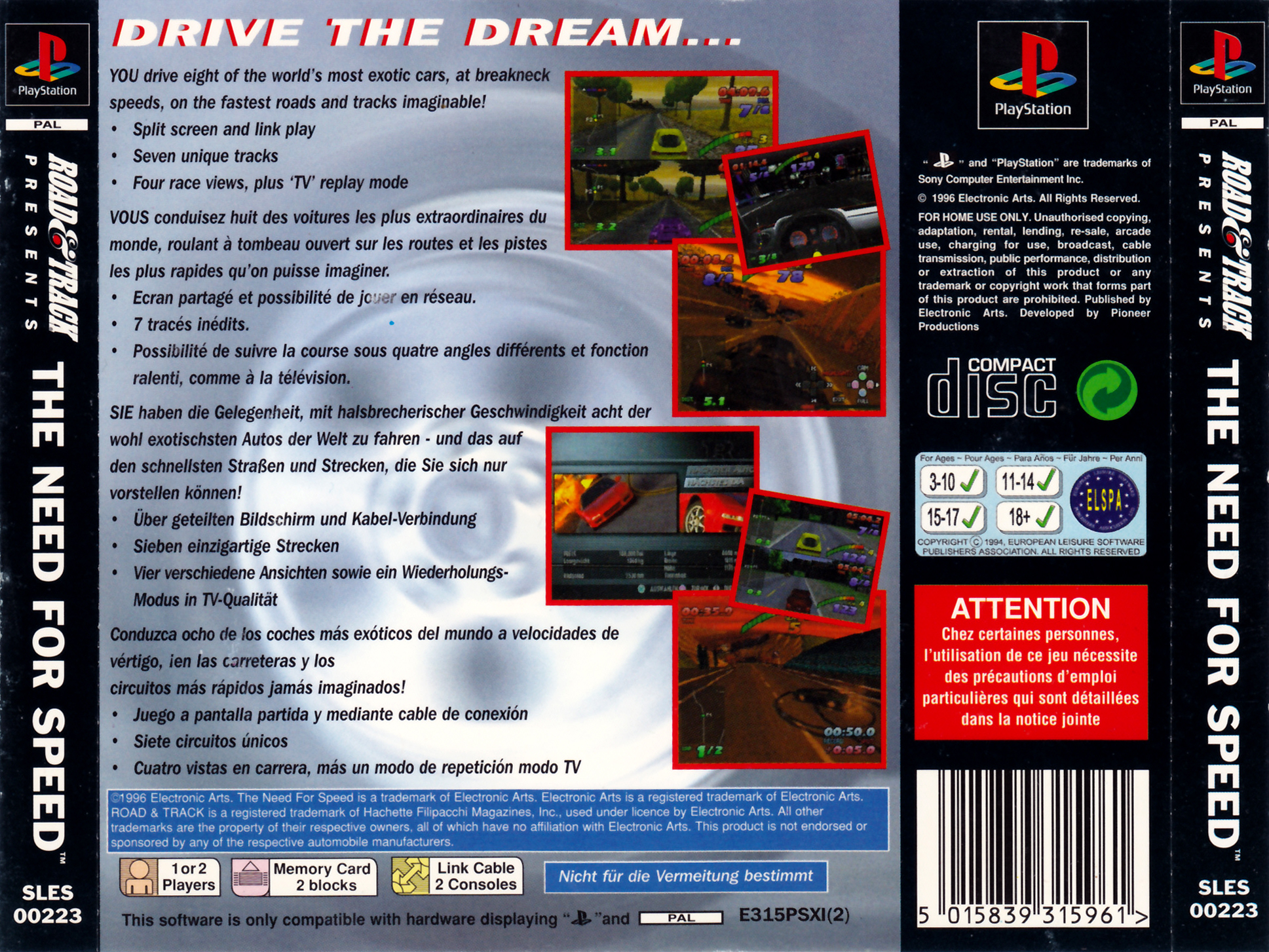 Road & Track Presents: The Need For Speed - PlayStation 