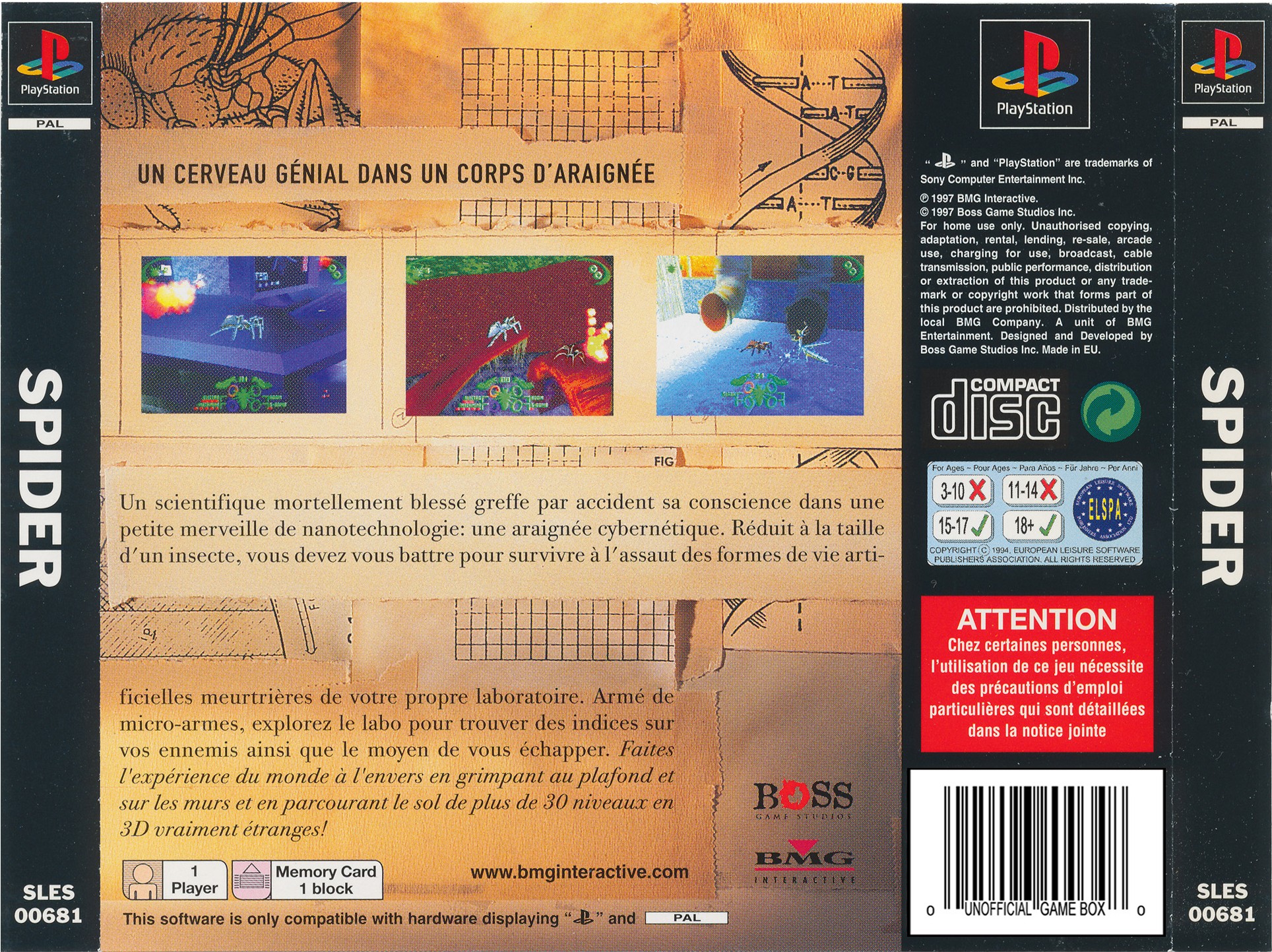 Игра босса верди читать. Spider: the Video game (sles-00117). Spider the Video game ps1.