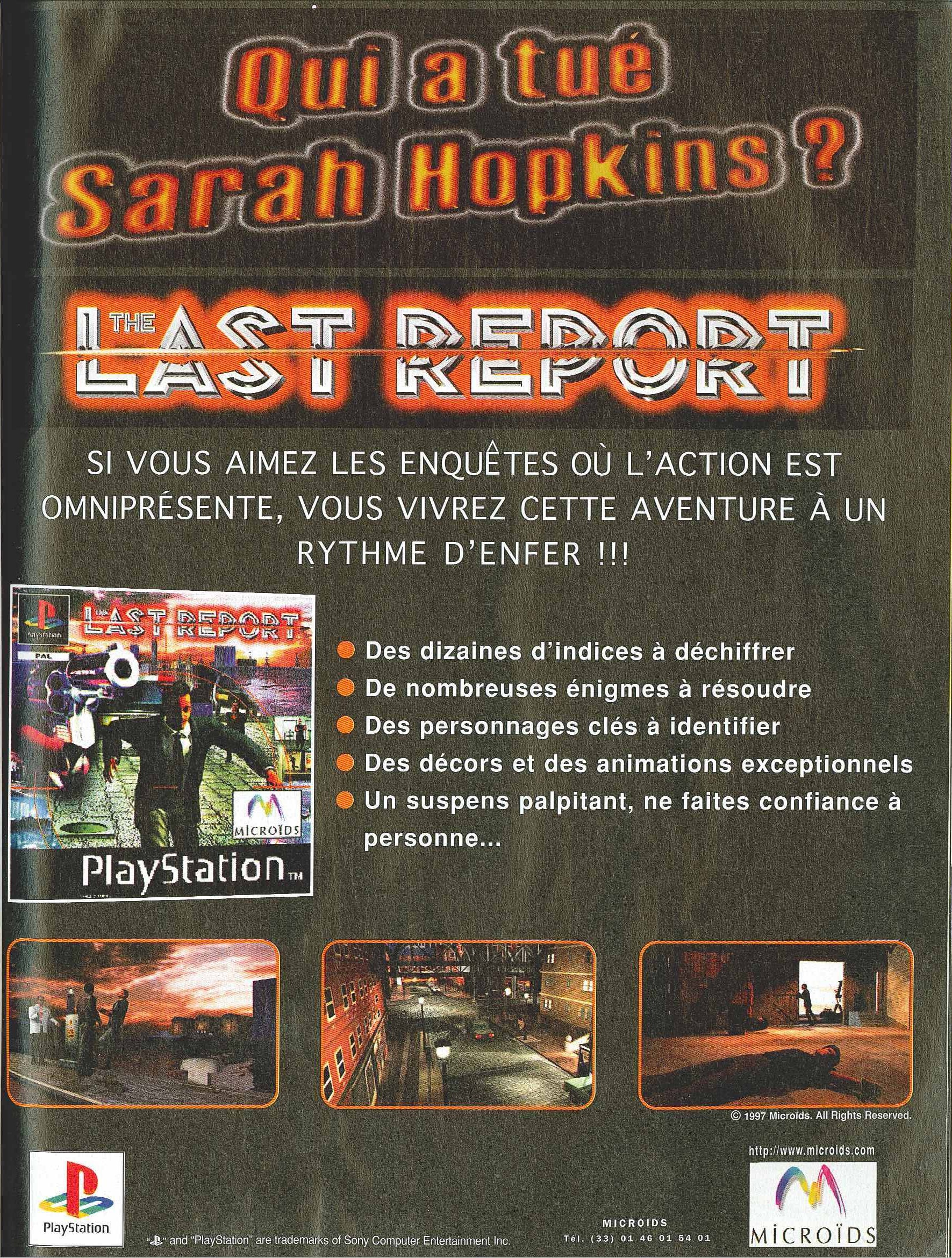 The Last Report PSX cover