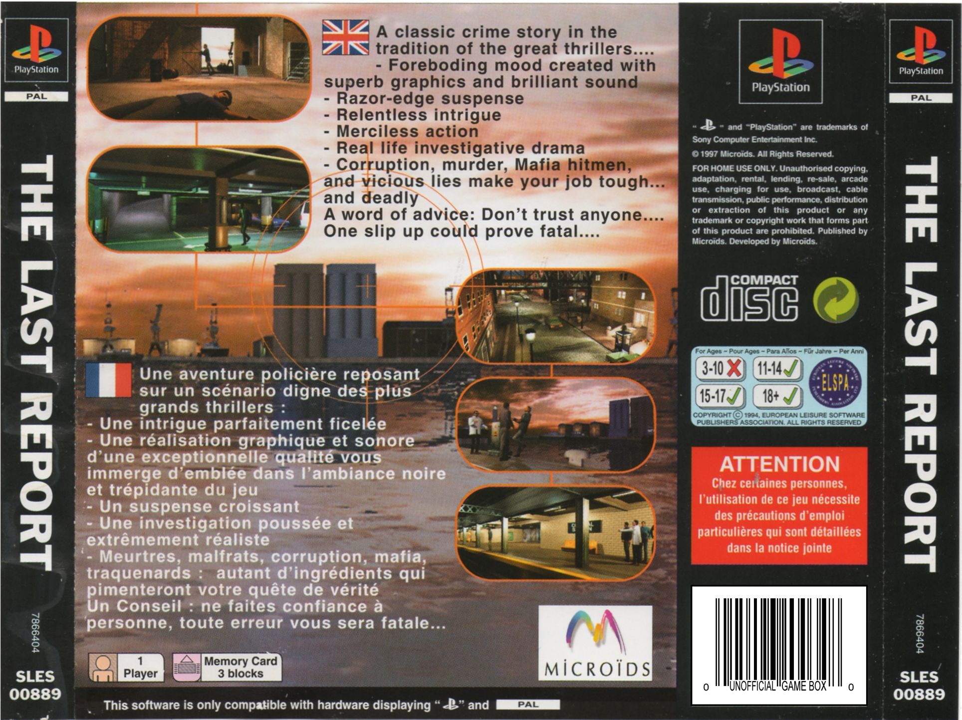 The Last Report PSX cover