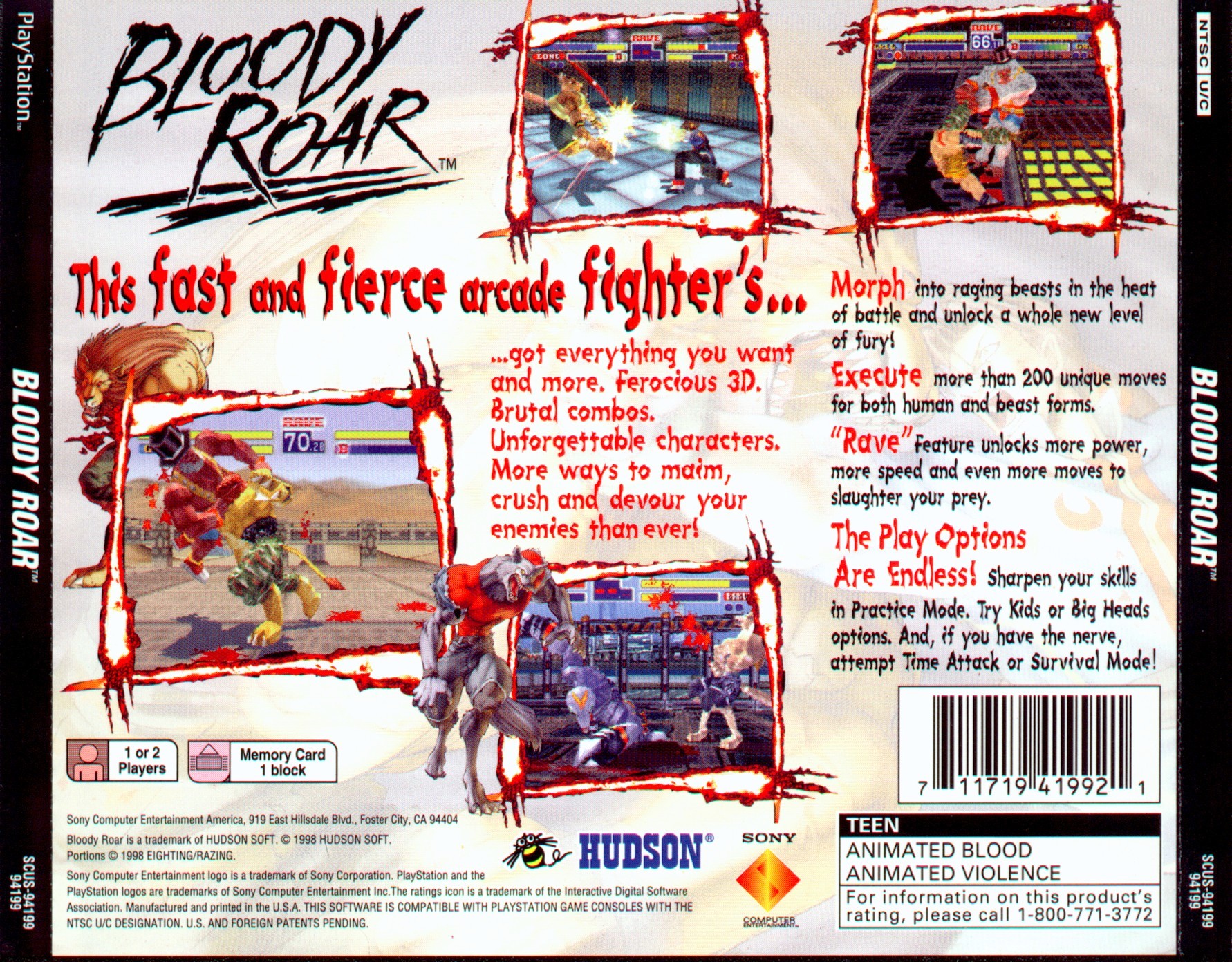 Bloody Roar Psx Cover