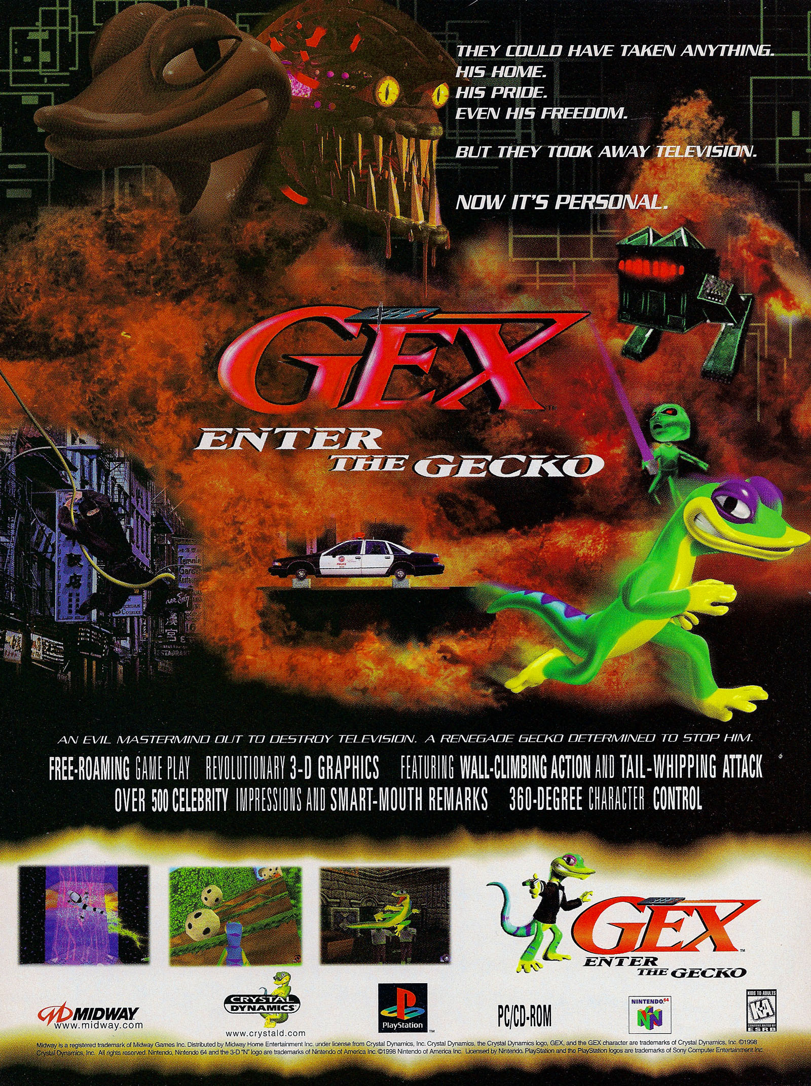 GEX enter the Gecko ps1. GEX 64 - enter the Gecko. GEX Nintendo 64. GEX Gecko 1.